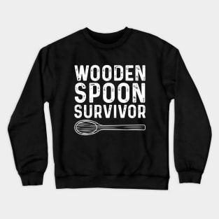 Wooden Spoon Survivor - Funny Italian Gift for Him Vintage Crewneck Sweatshirt